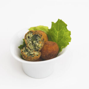 Spinach with walnuts and cashew nuts croquettes